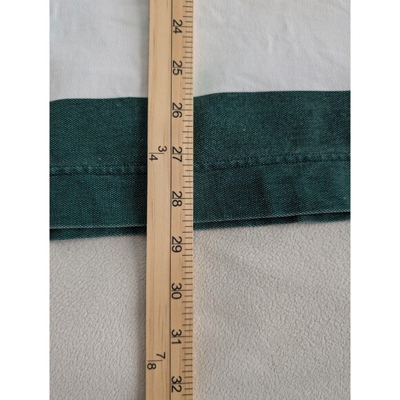 Vintage Nautica Sail Boats Vertical Striped Polo Shirt Green White M - Picture 7 of 9